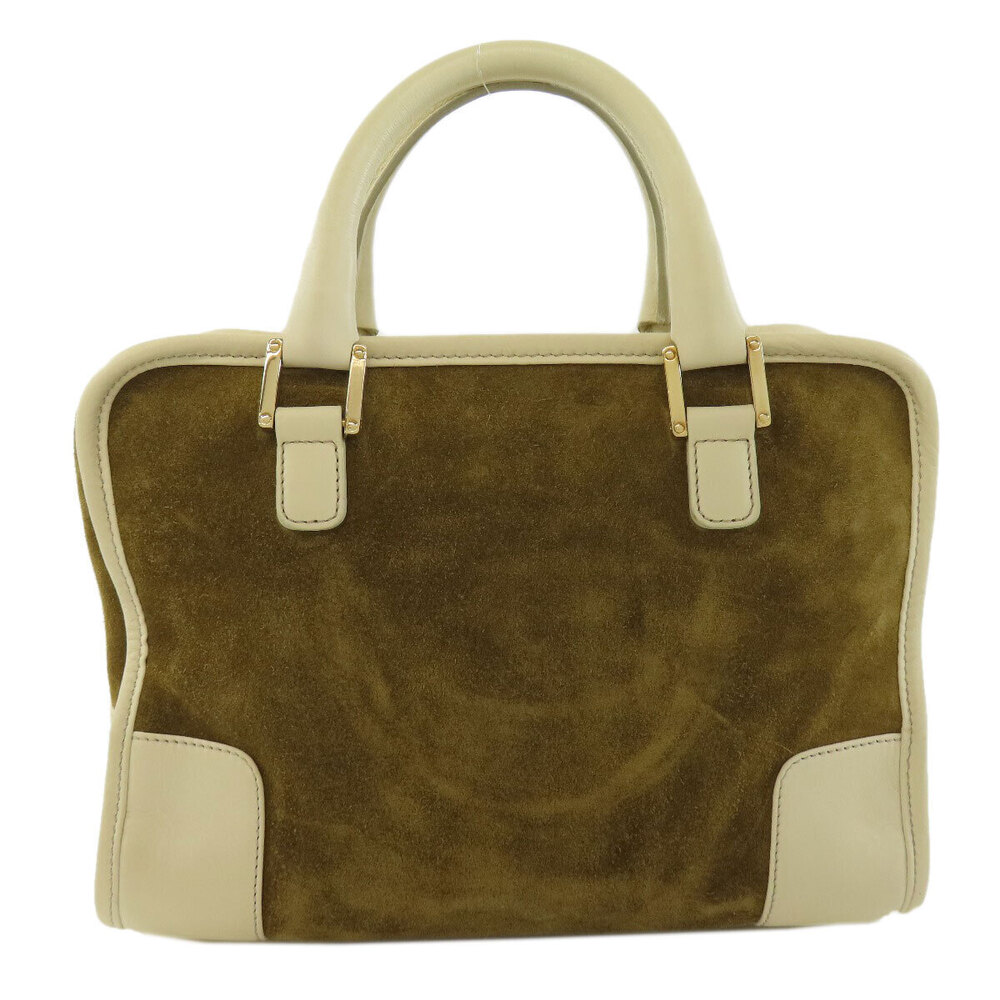 Loewe Leather handbag suede Amazona Black